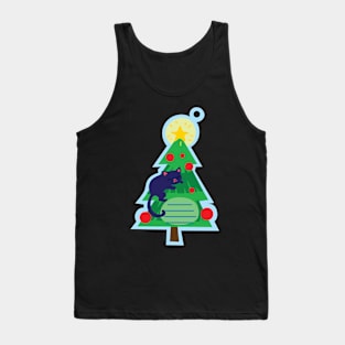 Christmas tag with christmas tree Tank Top